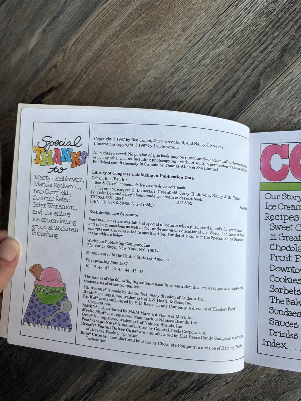 Vintage Ben & Jerry’s homemade ice cream and dessert book cookbook.